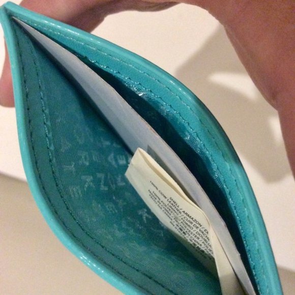 Last 1 ♠️ Kate Spade Teal Tiffany Blue Leather Card Case Holder - Picture 5 of 6